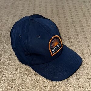 American Needle Navy Blue Cap with Orange Patch